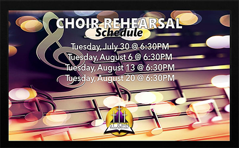Monthly Choir Practice Schedule